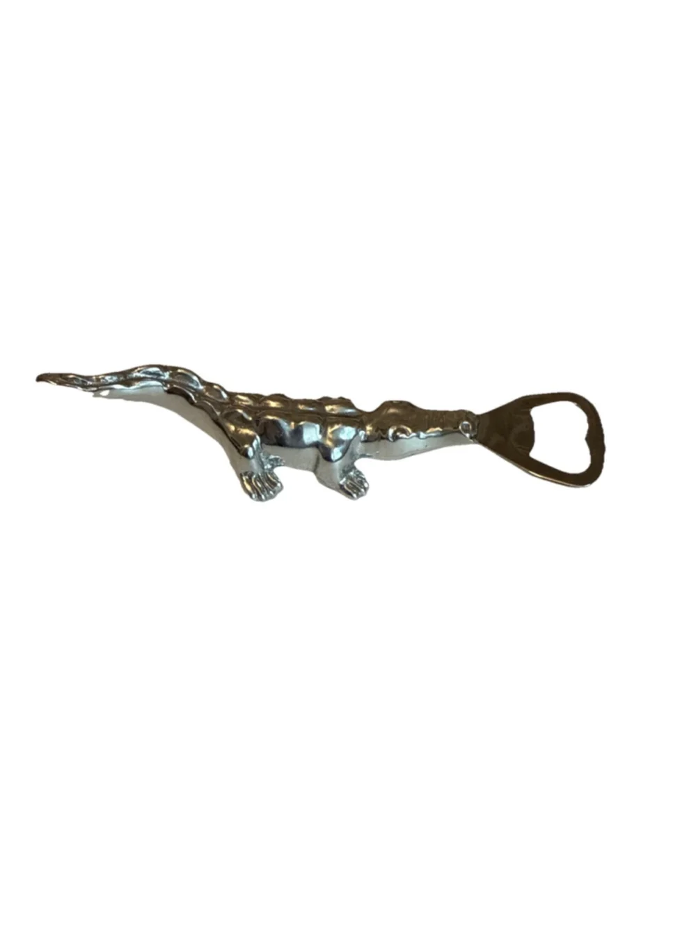 Alligator Bottle Opener #2722 by Mariposa Rare Retired Design, Silver Tone